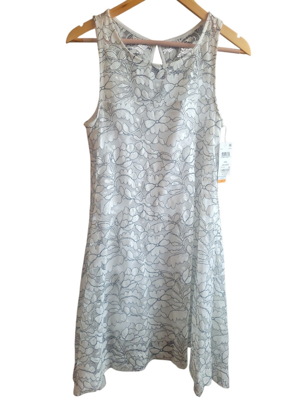 Woman'sWhite Lace Floral Dress